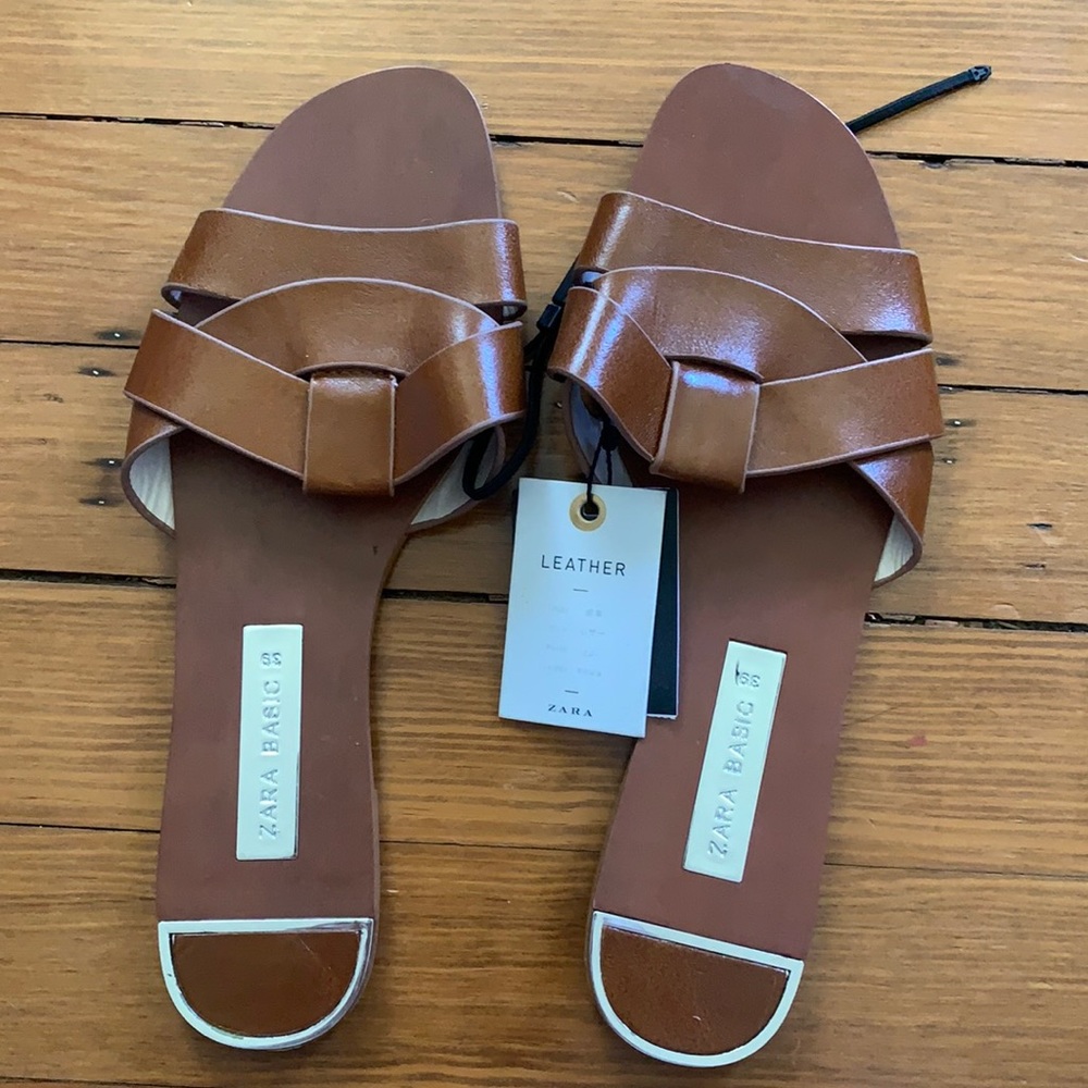 COPY - Us size 8, never worn leather sandals